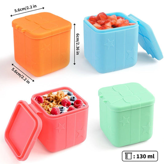 4 Piece Silicone Food Cube Containers