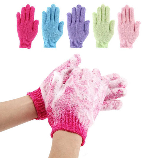 Set Of 5 Exfoliating Bath Gloves