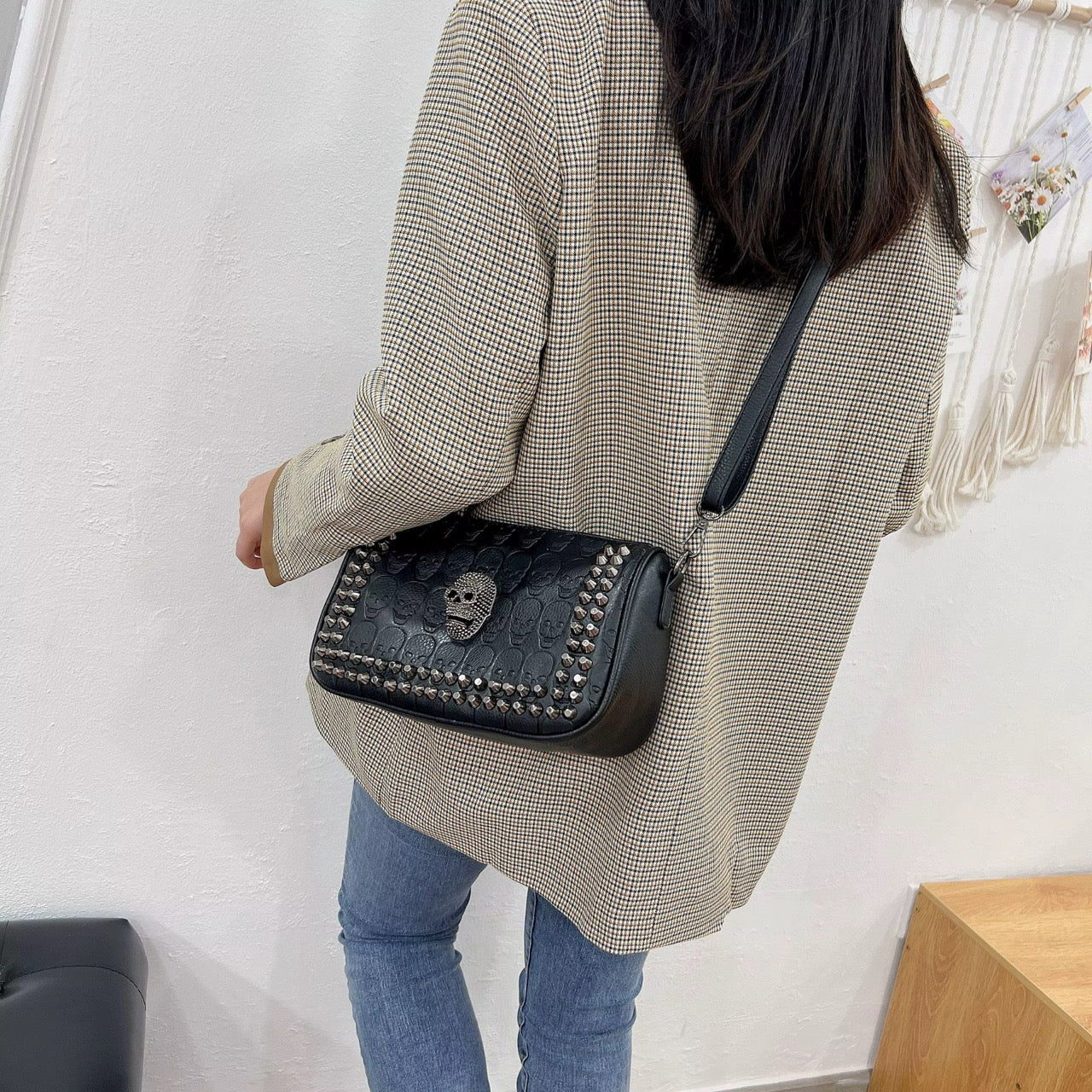 Skull Stud Crossbody