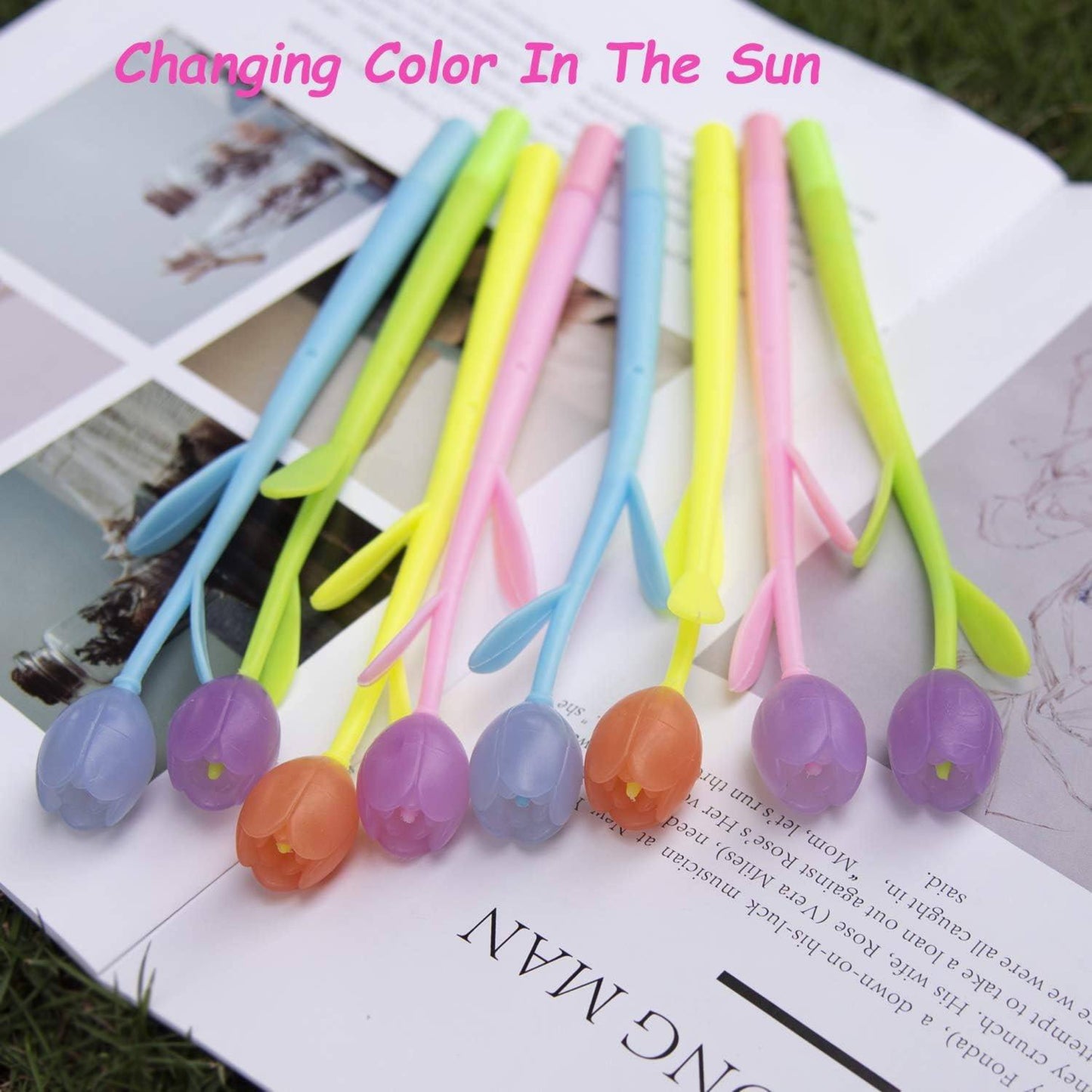 16 piece color changing flower pens