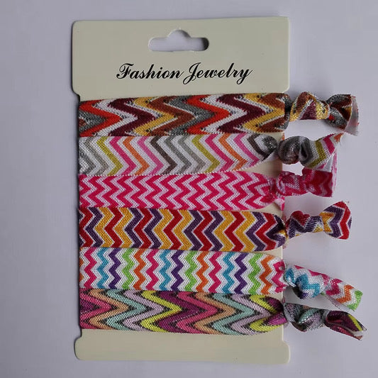 5 Piece Colorful Elastic Hair Tie Set
