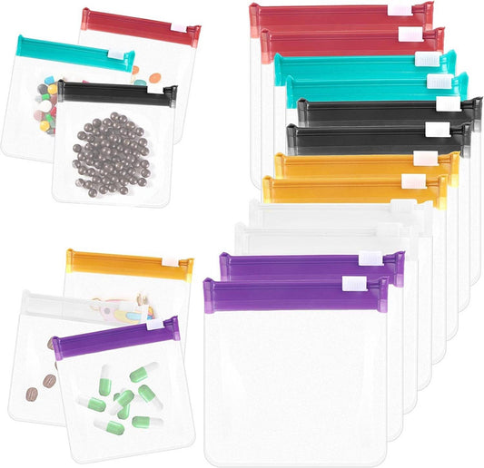 12 Piece Zippered Medicine Bags