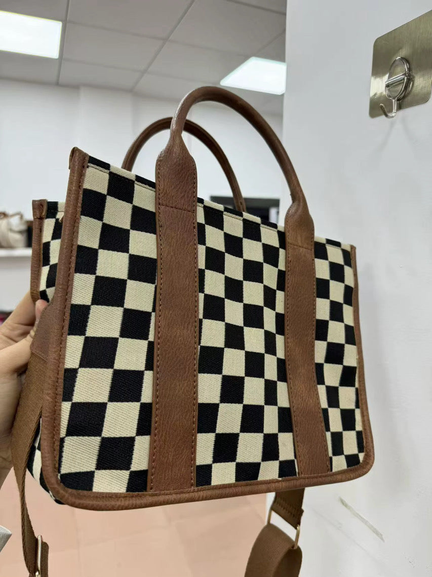 Checkered Tote Bag