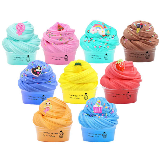 9 Piece Cotton Candy Slime Set