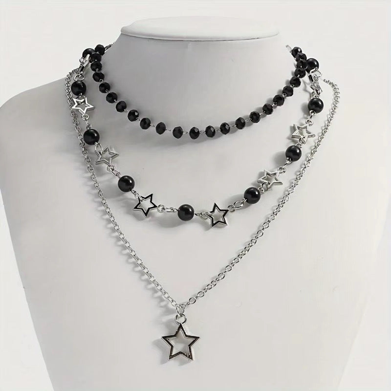 Midnight Star Layered Necklace Set