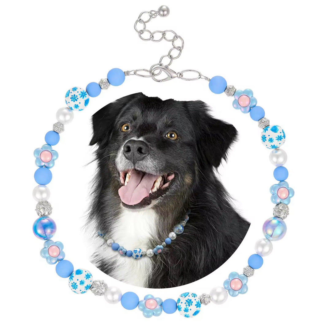 Fun Top Dog Beaded Necklace Collar
