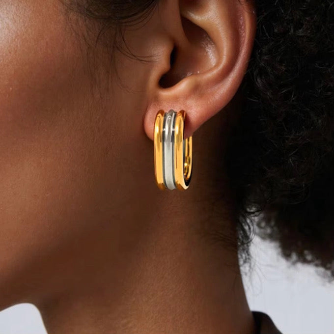 Triple Huggies Earring