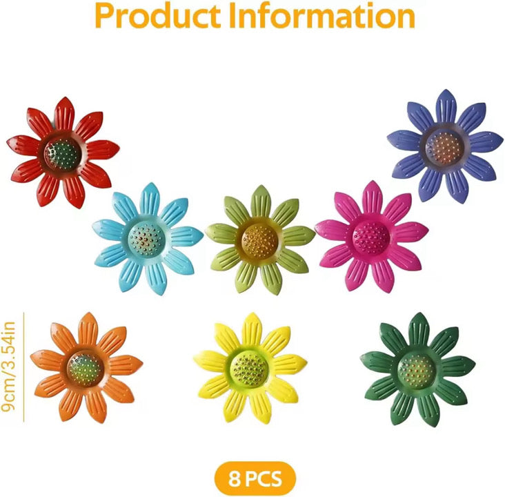 Flower Wall Decor Set Of 8