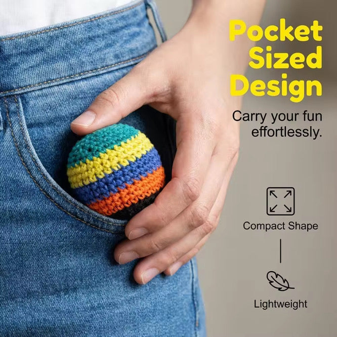 6 Piece Knitted Hacky Sacks