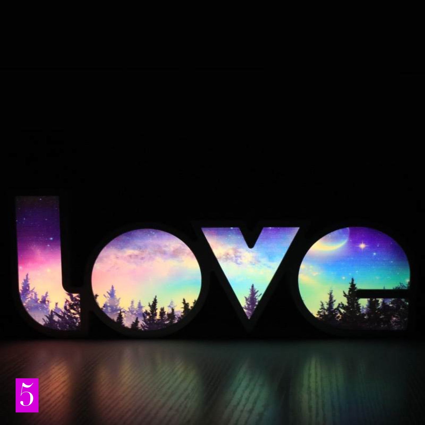 Trendy Colorful Love sign