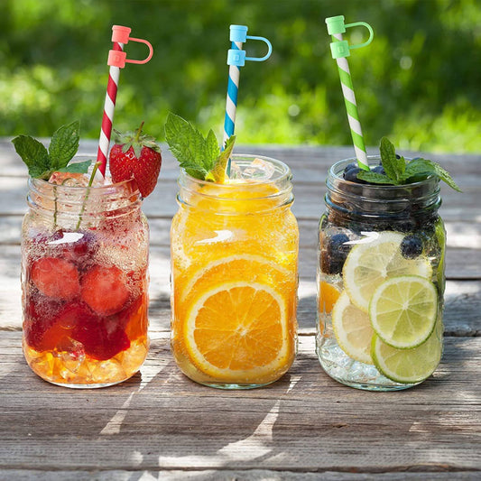 Colorful Straw Topper 12 Pack