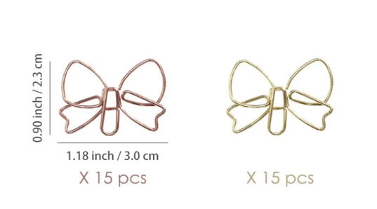 30 Piece Bow Paperclip Set