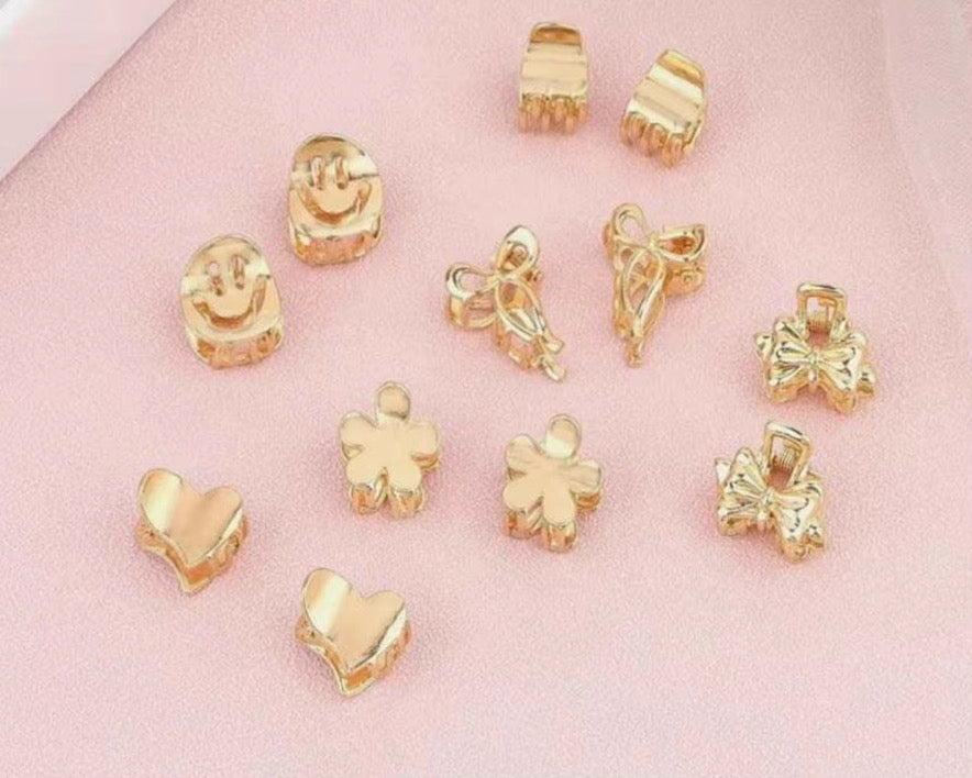 12 Piece Gold Fun Clips