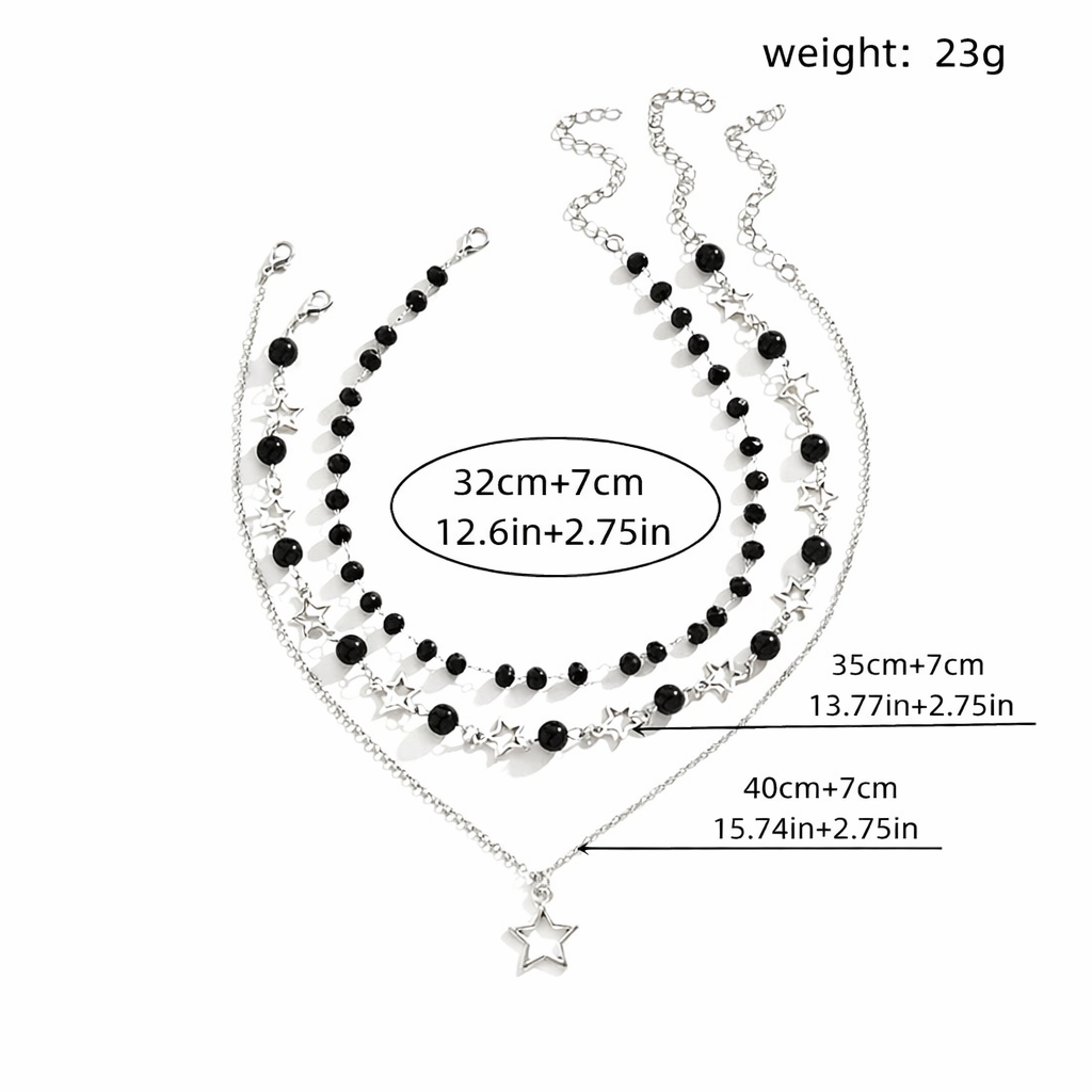 Midnight Star Layered Necklace Set