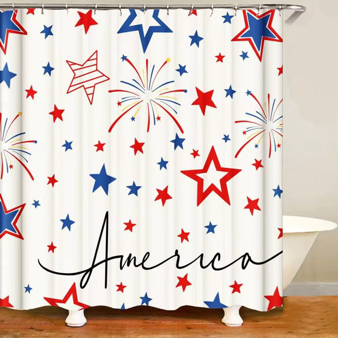 Red, White & Splash Shower Curtains
