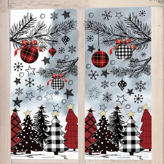 Holiday Tree Window Cling Set