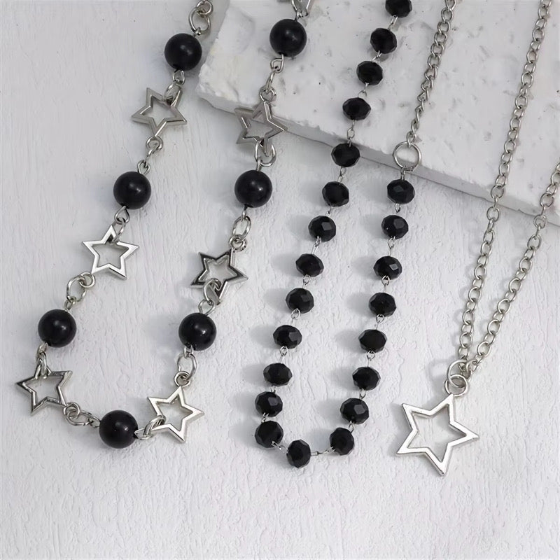 Midnight Star Layered Necklace Set