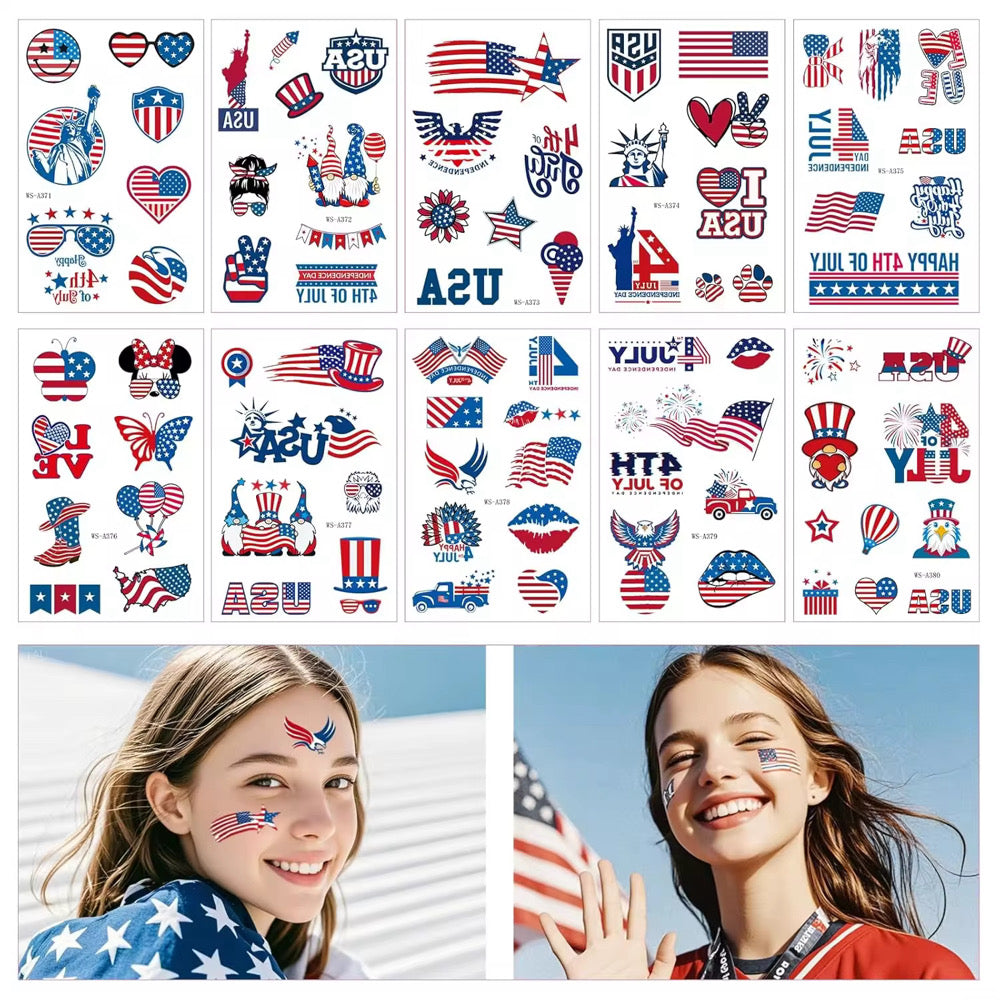 OPEN Red, White & You Temp Tattoo Kit