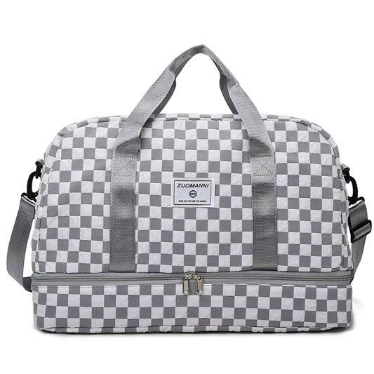 Impressive Checkered Travel Bag