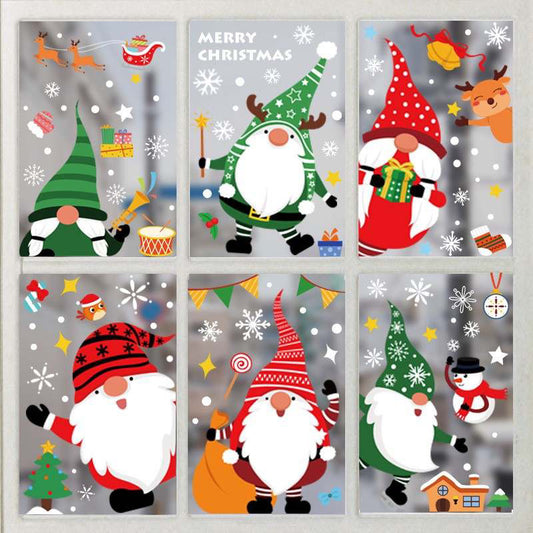 Christmas Gnome Window Clings