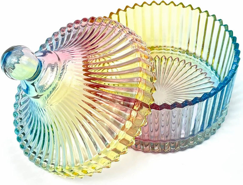 Rainbow Reflection Dish With Lid