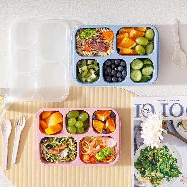 4 Piece Compartment Meal Snack Containers