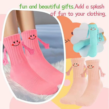 The Smiley Soulmates Magnetic Socks