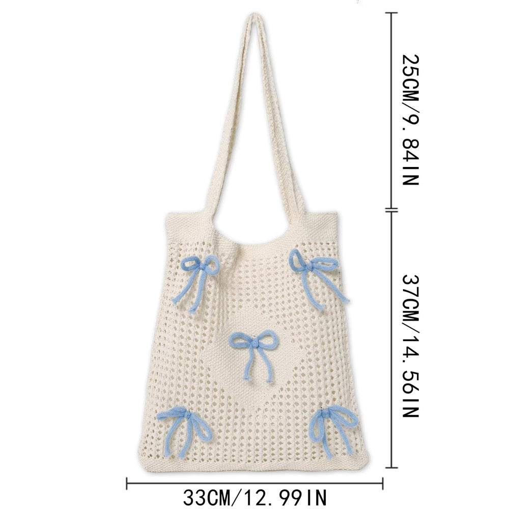 Bow Crochet Tote