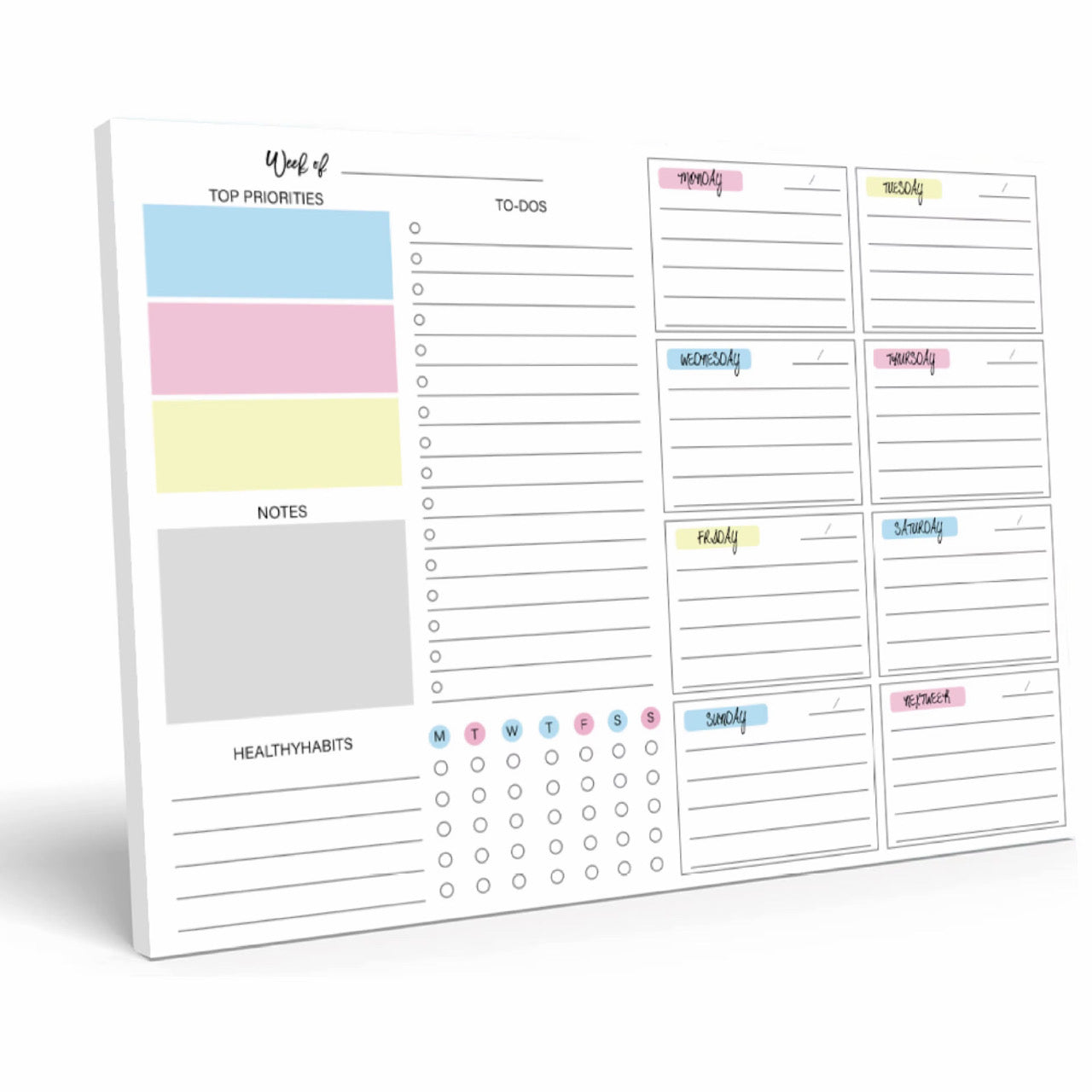 Tear Off Weekly Planners