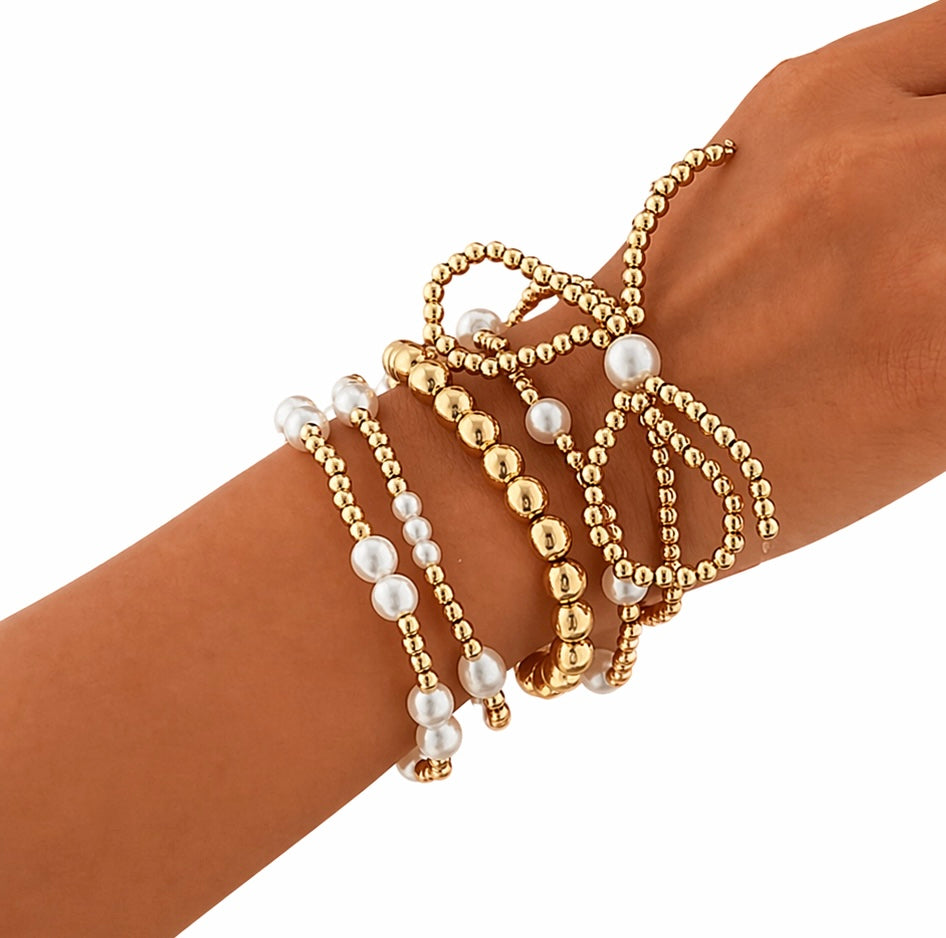 Pretty Bow 5 Piece Bracelet Set