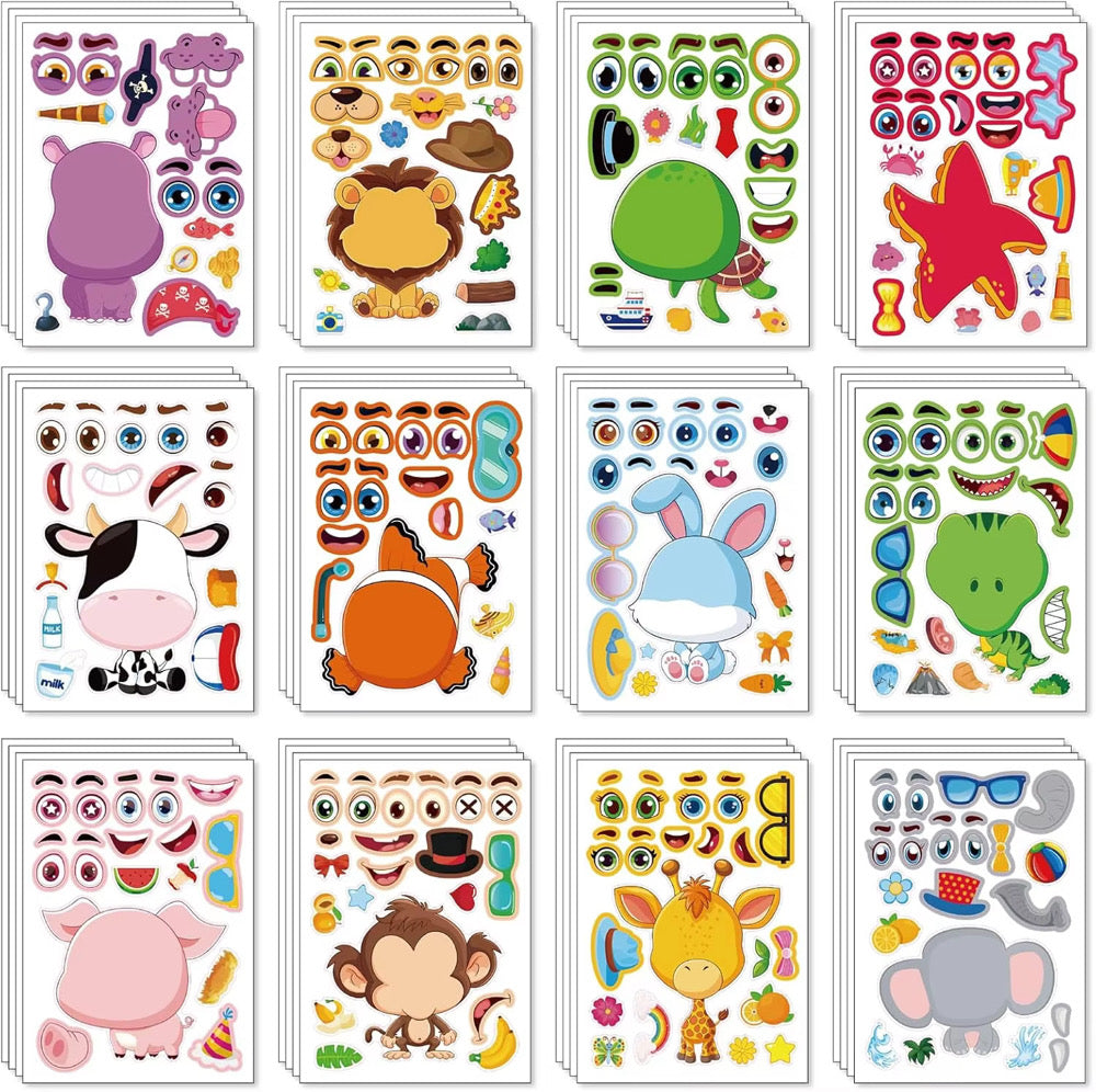 Lil’ Stickie Make A Face Sticker Sheets Set
