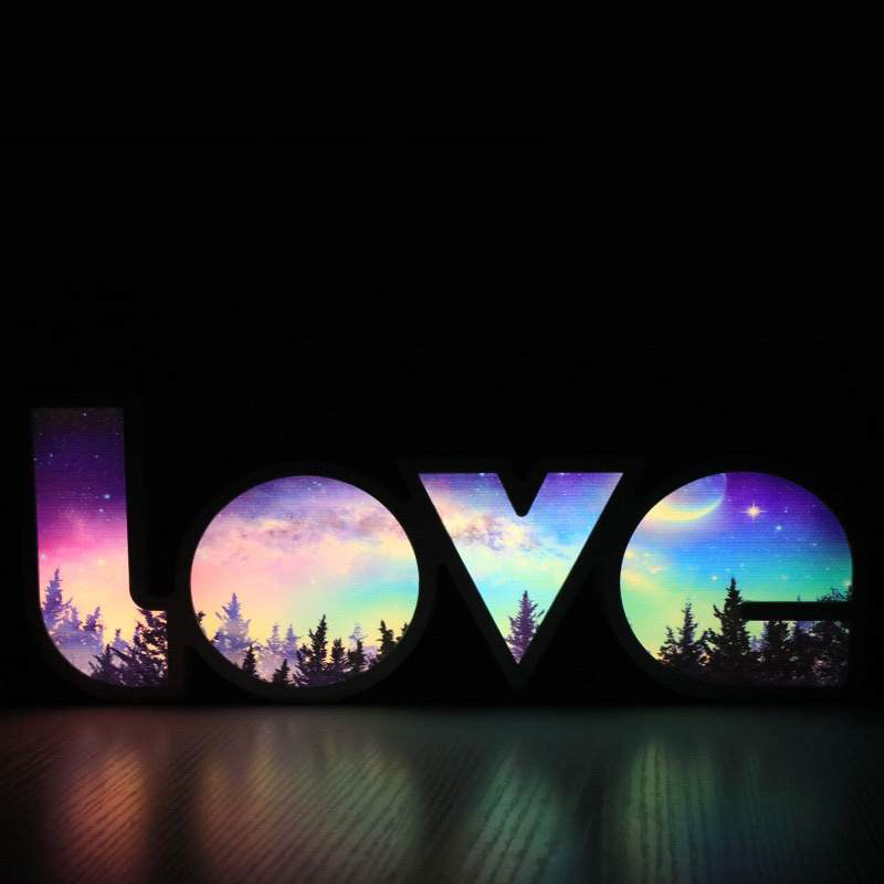 Trendy Colorful Love sign