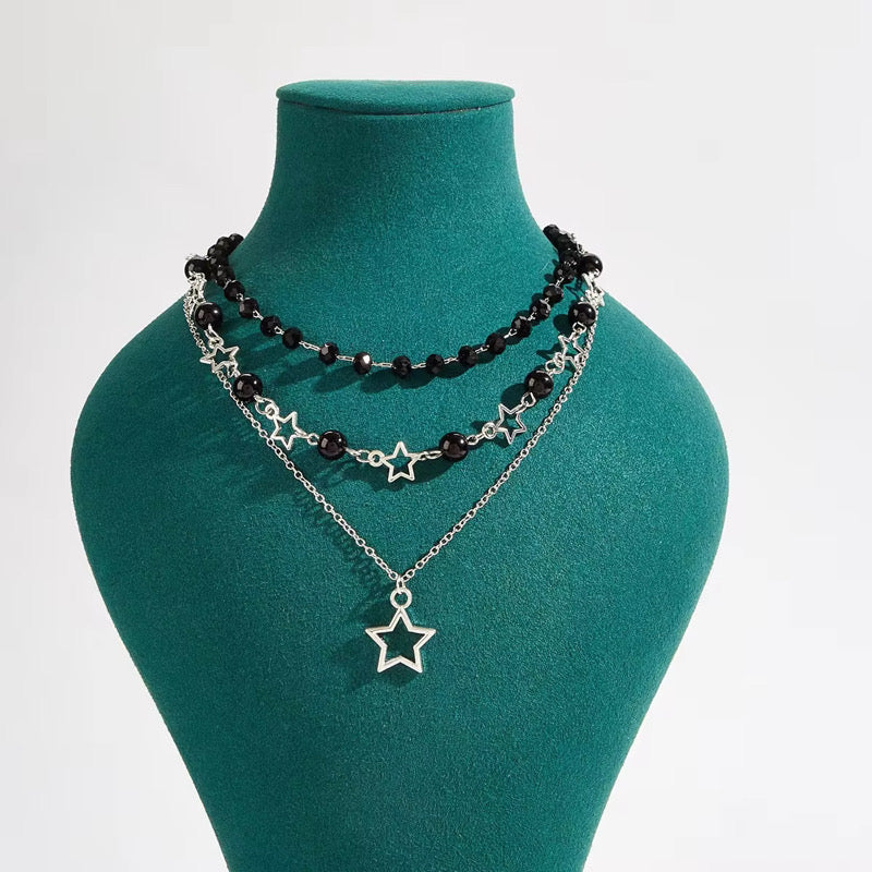 Midnight Star Layered Necklace Set