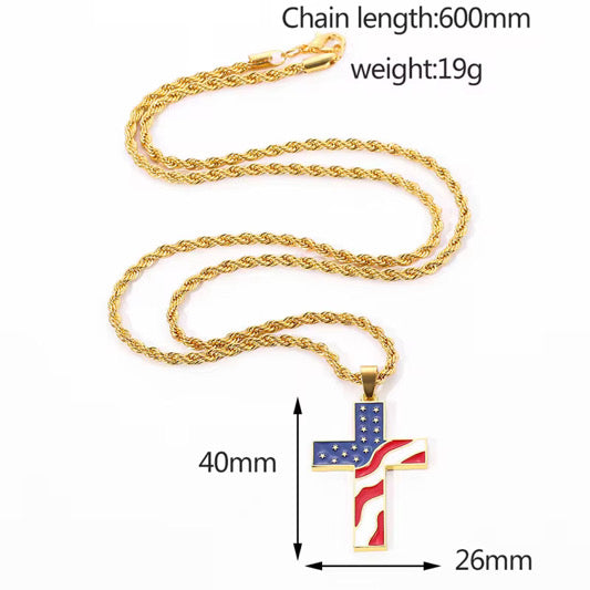 Faith, Flag & Freedom Necklace