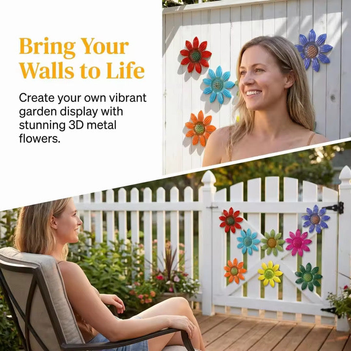 Flower Wall Decor Set Of 8