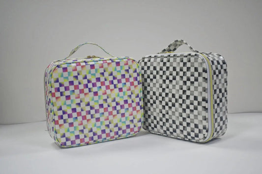 Checkered Cosmetic Organizer