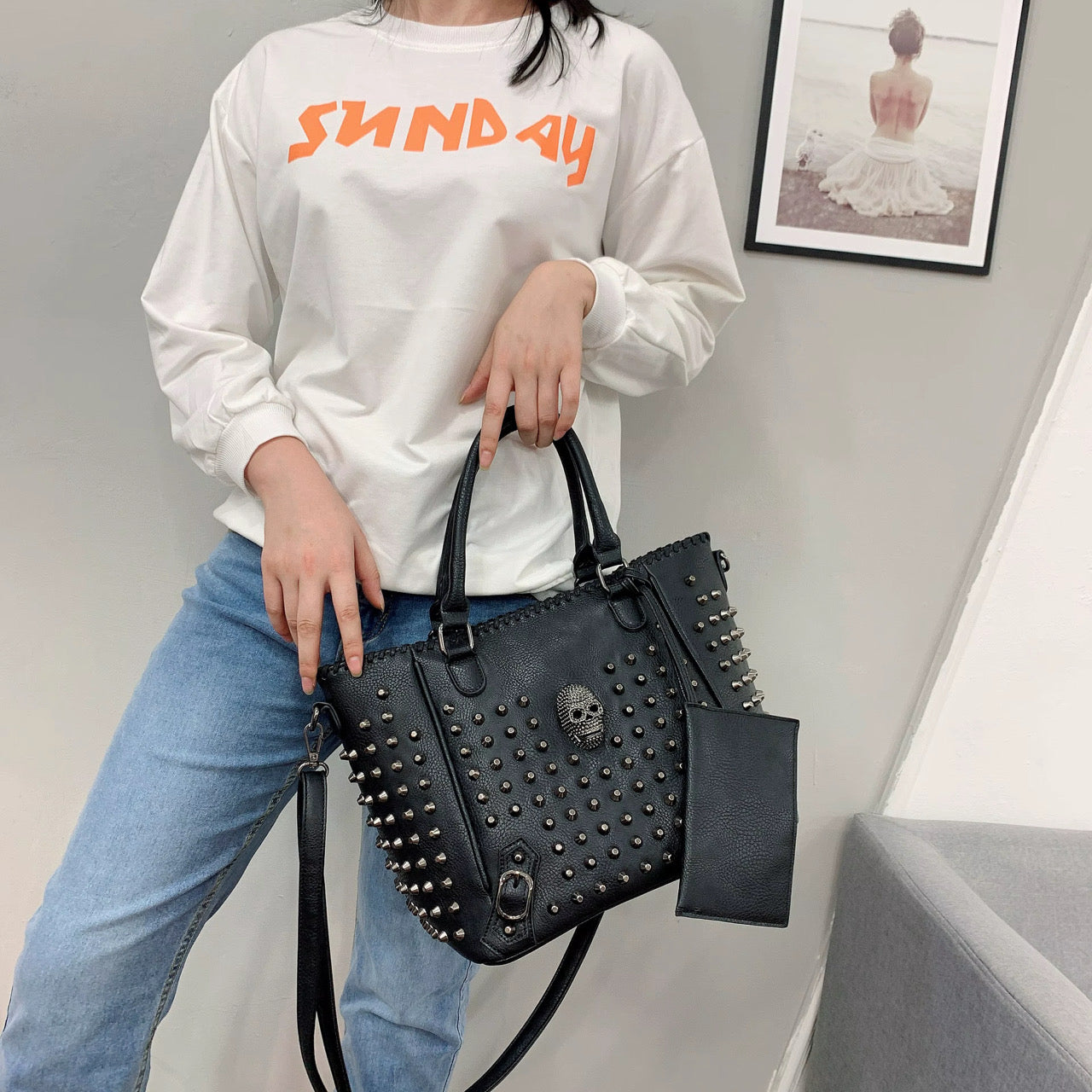 The Rebel Stud Purse