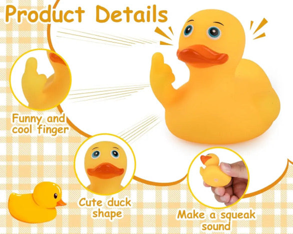 4 Piece Rubber FU Duckies (