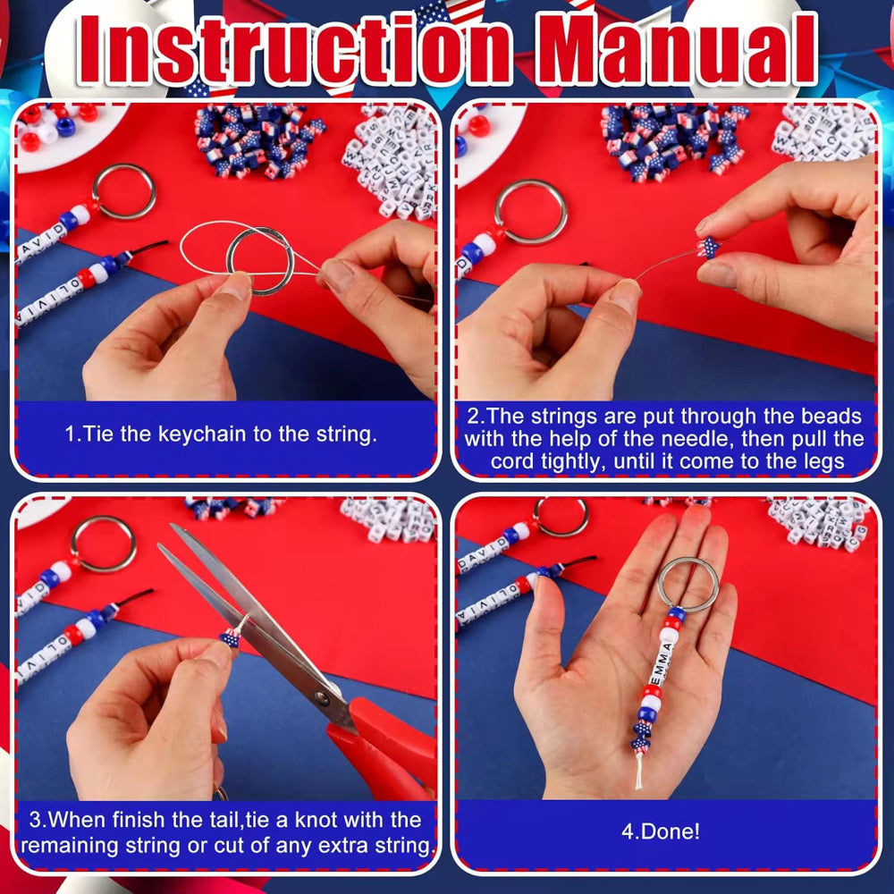 Red, White & Craft Keychain Kit