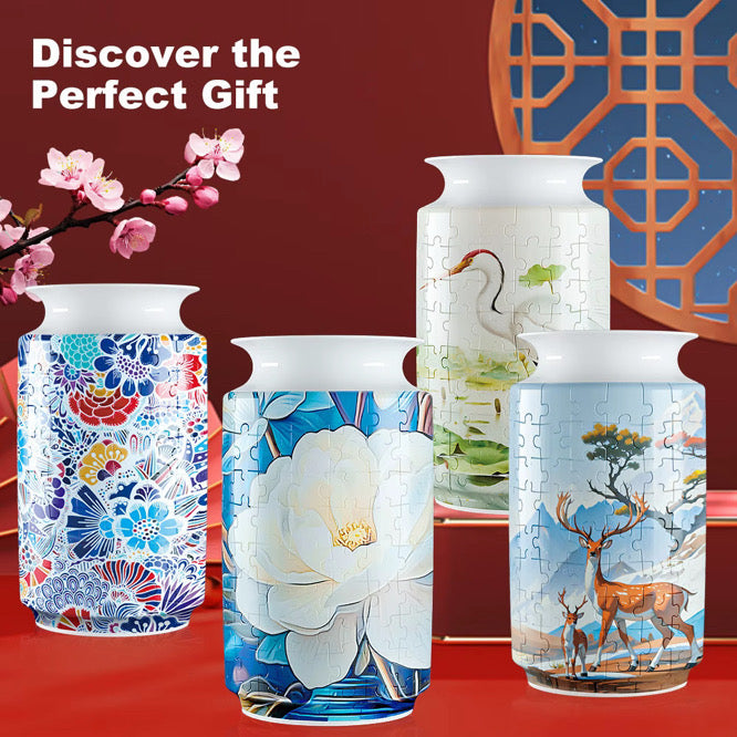 Piece by Piece Puzzle Vase