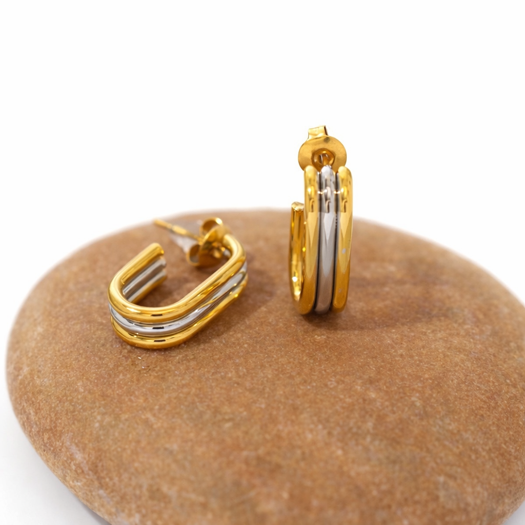 Triple Huggies Earring