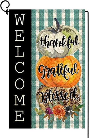 Round 2 Fall & Thanksgiving Themed Garden Flags