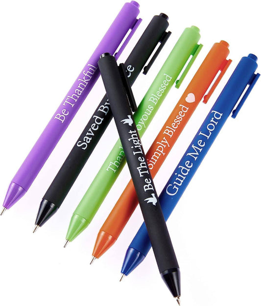 Colorful 10 piece biblical pen set