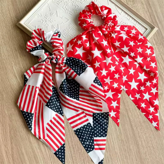 4 Piece Patriotic Hair Scarf Set