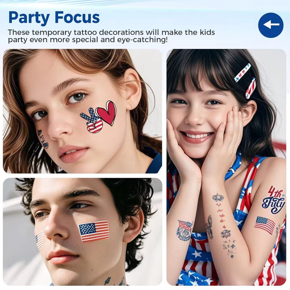 OPEN Red, White & You Temp Tattoo Kit