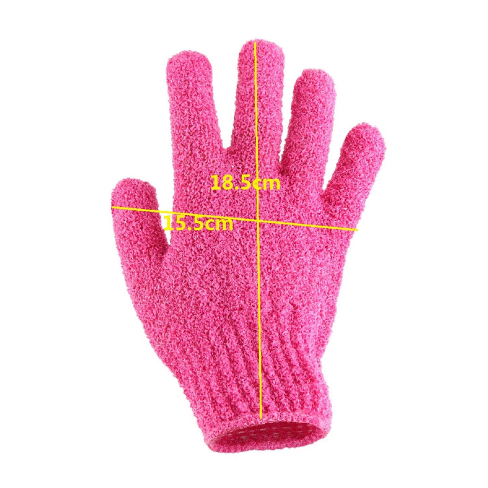 Set Of 5 Exfoliating Bath Gloves