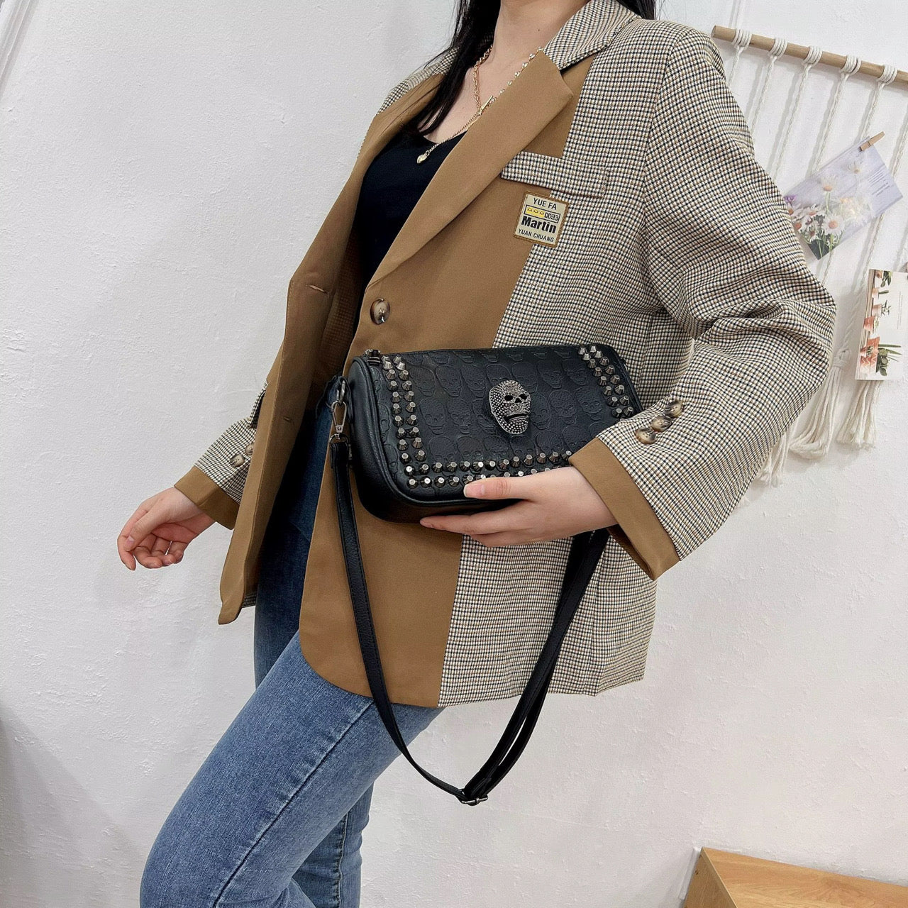 Skull Stud Crossbody