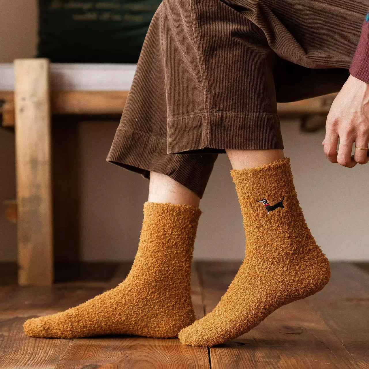 Warm & Weenie Fuzzy Socks