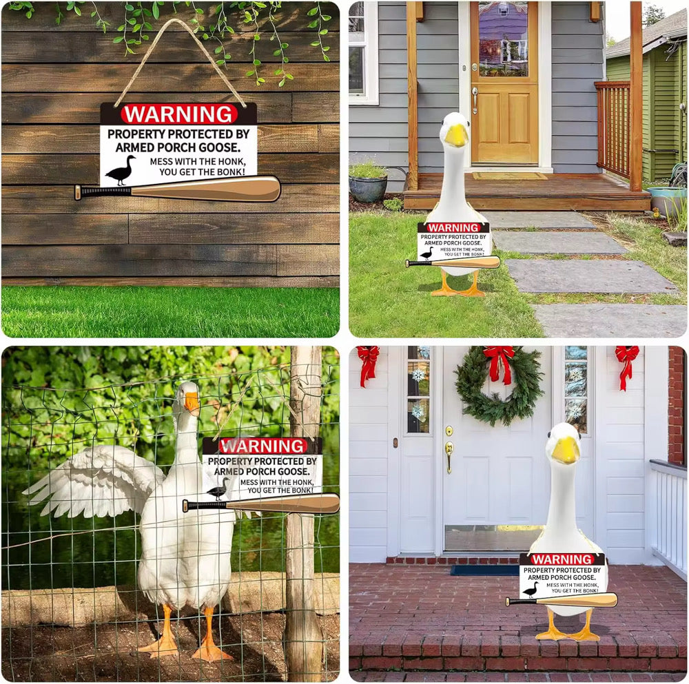 Porch Goose Sign
