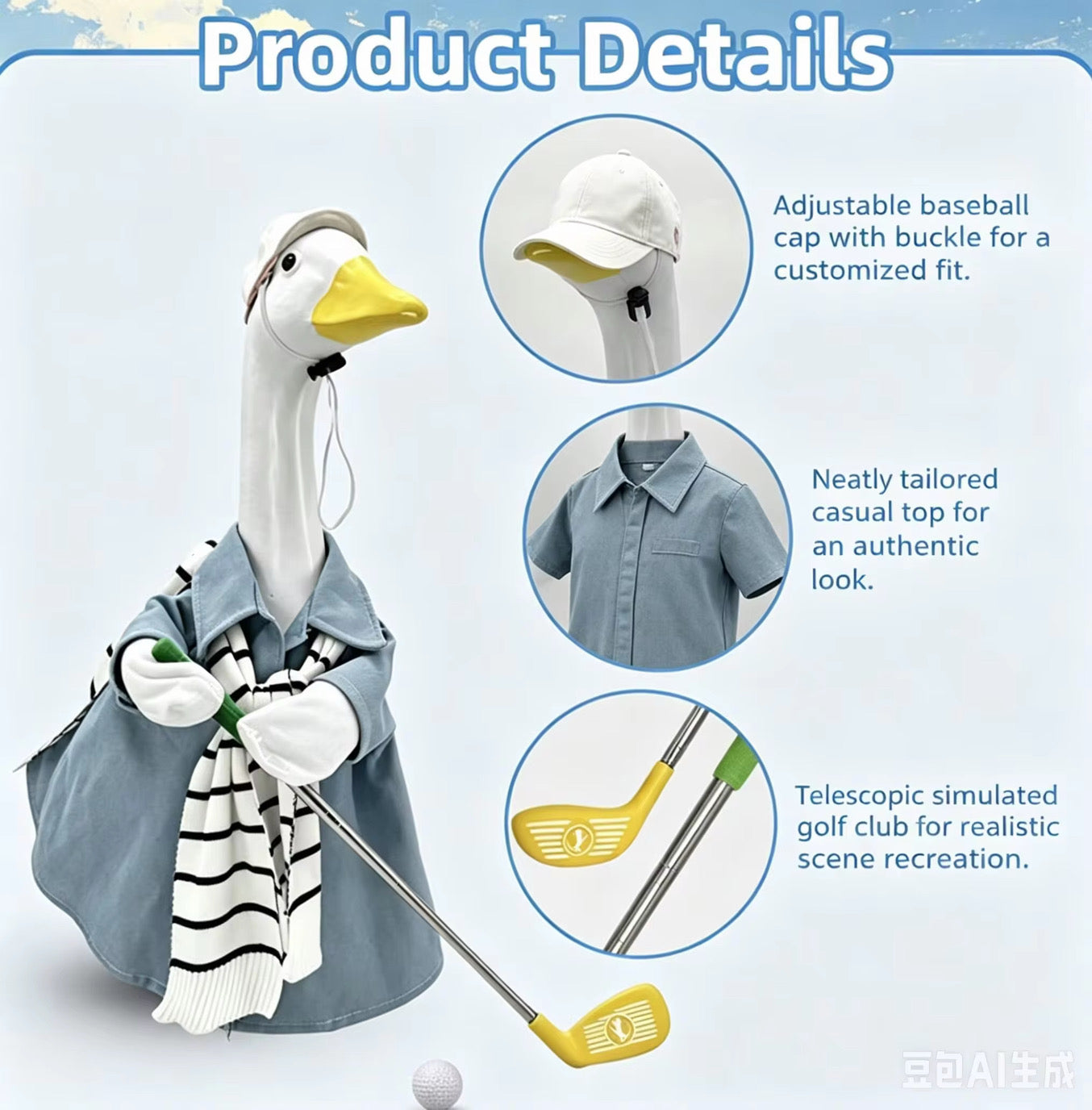 Golf Themed Goose Outfit